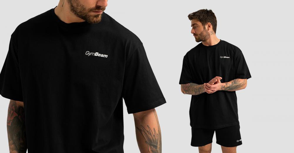 Tricou Oversized Limitless Negru - GymBeam