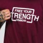 Tricou Free Your Strength Maroon White - GymBeam