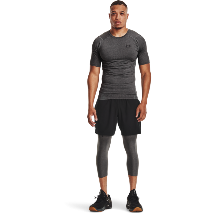 Tricou de compresie HG Armour Comp SS Grey  - Under Armour