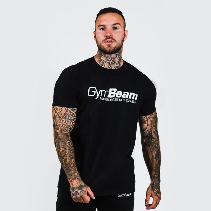 Tricou Make Muscles Black - GymBeam