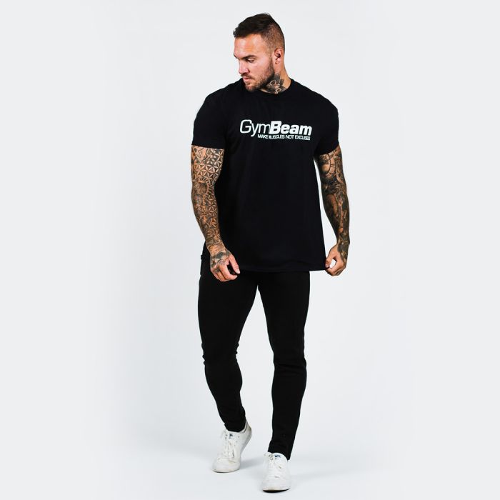 Tricou Make Muscles Black - GymBeam