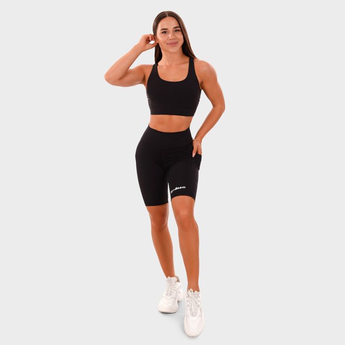 Pantaloni scurți pentru femei Biker Black - GymBeam