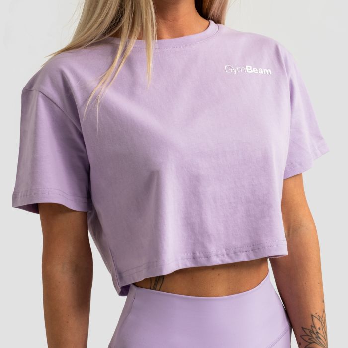 Tricou pentru femei Cropped Limitless Lavender - GymBeam