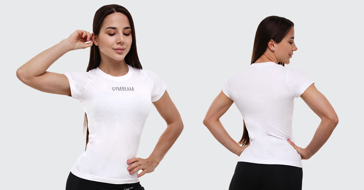 Tricou pentru femei FIT White - GymBeam