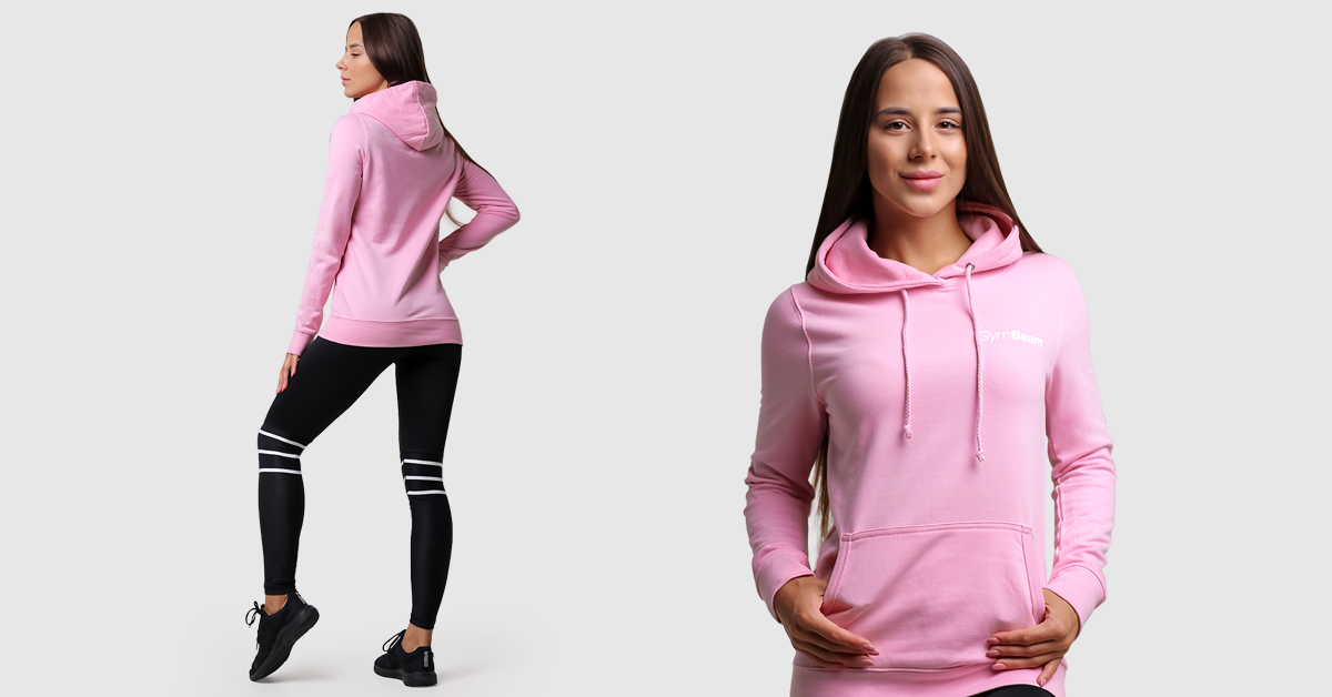 Hanorac pentru femei PRO Hoodie Baby pink - GymBeam