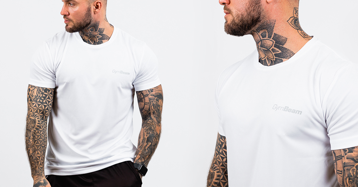 Tricou TRN  White - GymBeam