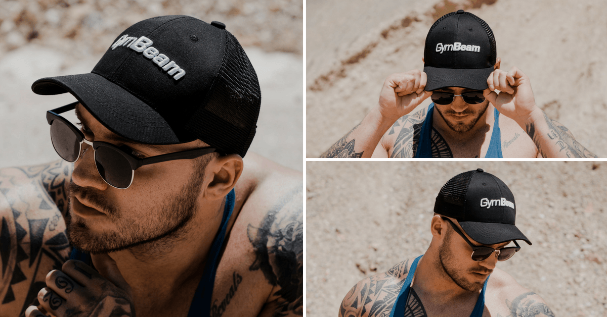 Șapcă Mesh Panel Cap Black - GymBeam